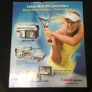 Wimbledon Champion Maria Sharapova ad for Canon 2005